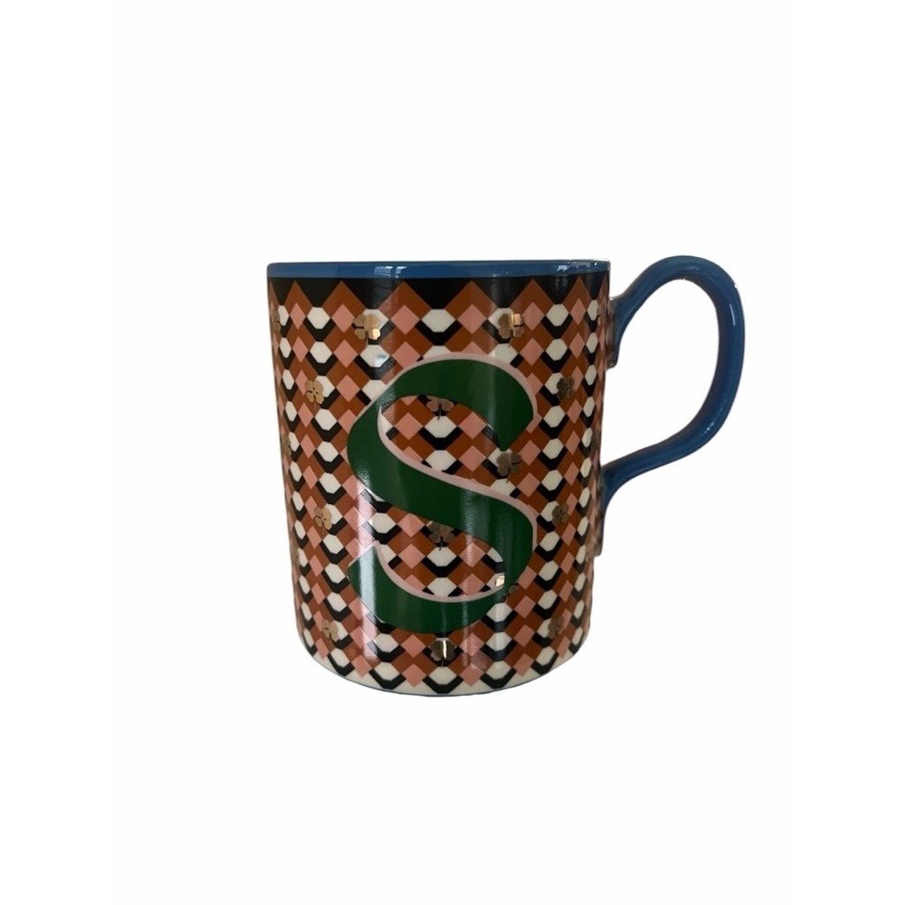 Anthropologie Parker Stoneware Monogram Mug New Letter S